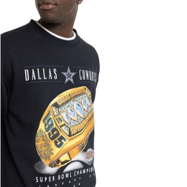 Mitchell & Ness Dallas Cowboys 5 Rings Superbowl Champ NFL Mens Sweatshirt - Black