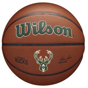 Wilson Milwaukee Bucks Team Composite Basketball - Size 7 - Brown