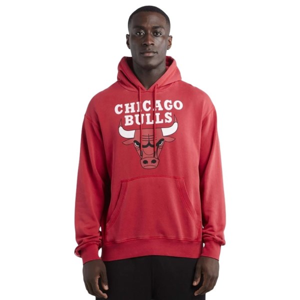 Mitchell & Ness Chicago Bulls Vintage Logo Mens Basketball Hoodie - Red