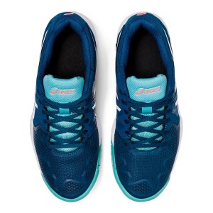 Asics Gel Resolution 8 GS - Kids Tennis Shoes - Mako Blue/White