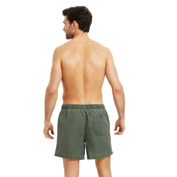 Zoggs Mosman Washed 15 Inch Mens Swimming Shorts - Khaki