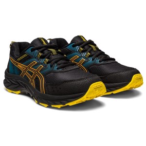 Asics Gel Venture 9 GS - Kids Trail Running Shoes - Black/Sandstorm