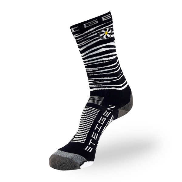 Steigen Three Quarter Length Running Socks - Zebra