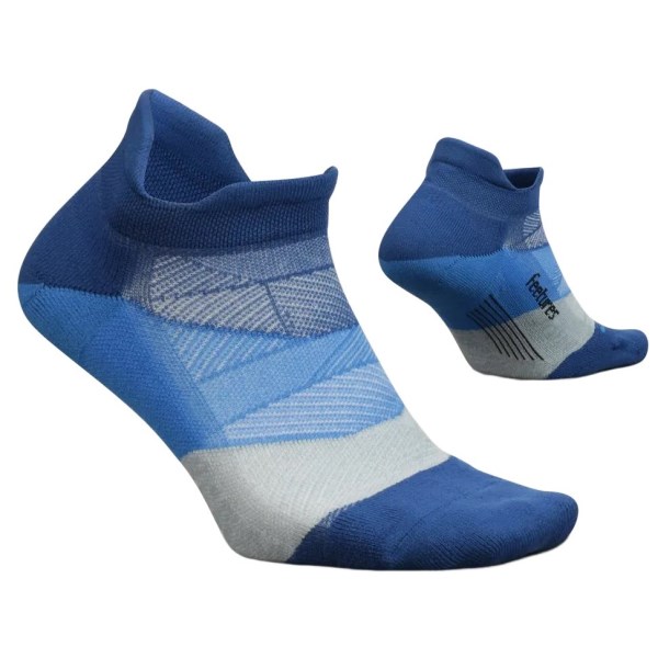 Feetures Elite Light Cushion No Show Tab Running Socks - Buckle Up Blue
