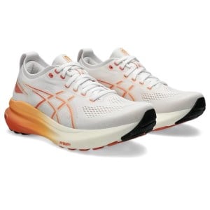 Asics Gel Kayano 31 - Womens Running Shoes - White/Faded Orange