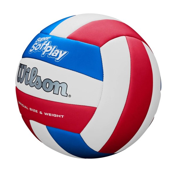 Wilson AVP Super Soft Play Indoor/Outdoor Volleyball - White/Red/Blue