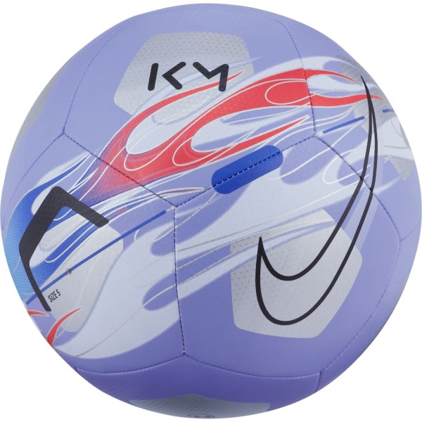 Nike Kylian Mbappé Pitch Soccer Ball - Size 5 - Light Thistle/Silver/Black