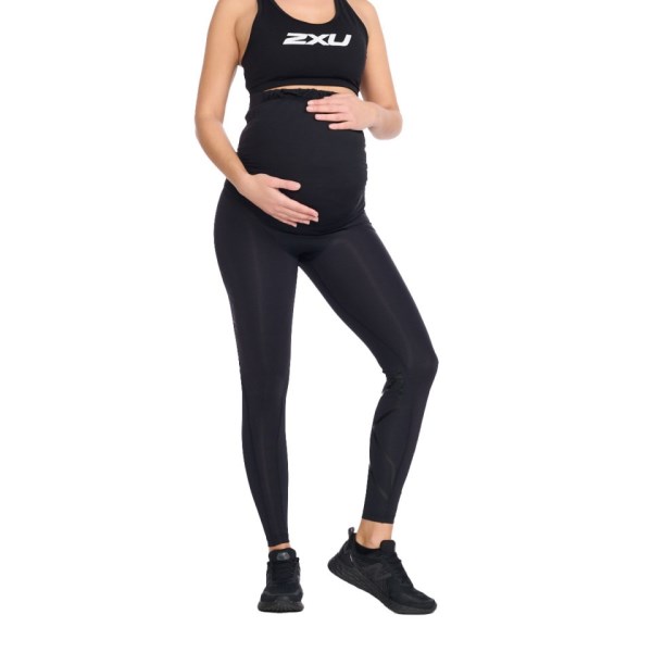 2XU Maternity Pre-Natal Active Womens Compression Tights - Black/Nero