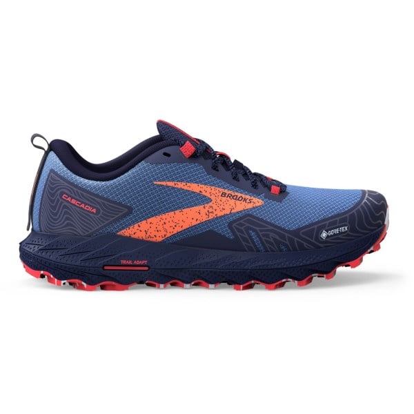 Brooks Cascadia 17 GTX - Womens Trail Running Shoes - Navy/Bittersweet ...
