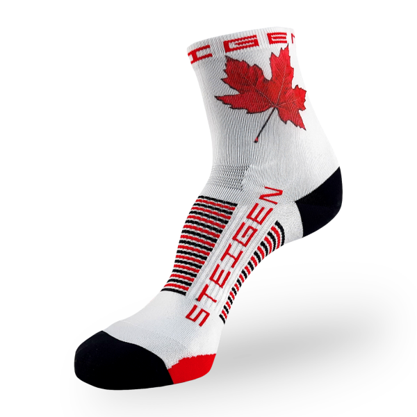 Steigen Half Length Running Socks - Canada Maple Leaf