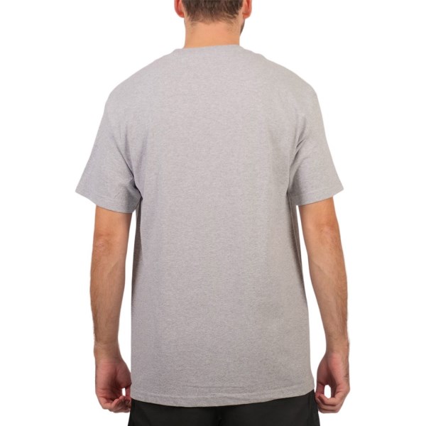 Mitchell & Ness Distressed Oakland Raiders Logo Mens Football T-Shirt - Grey/Marl