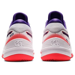Asics Gel Netburner 20 - Womens Netball Shoes - White/Gentry Purple