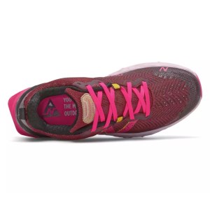 New Balance Fresh Foam Hierro v6 - Womens Trail Running Shoes - Garnet/Pink Glo