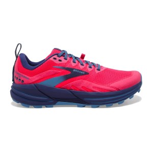 Brooks Cascadia 16 - Womens Trail Running Shoes - Pink/Flame/Cobalt
