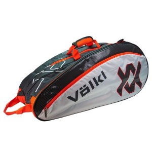 Volkl Tour Mega 9-12 Tennis Racquet Bag - Charcoal/White/Lava
