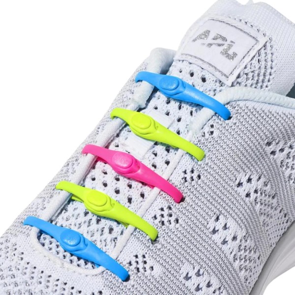 Hickies 2.0 No-Tie Elastic Shoe Laces - Neon Multicolor