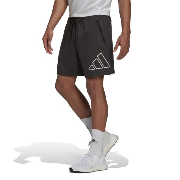 Adidas Train Icons 3-Bar 5 Inch Mens Training Shorts - Black