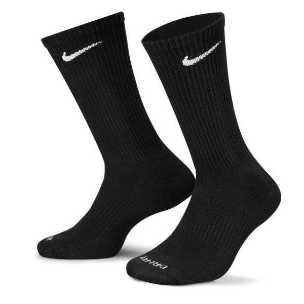 Nike Everyday Plus Cushioned Crew Training Socks - 6 Pack - Black/White