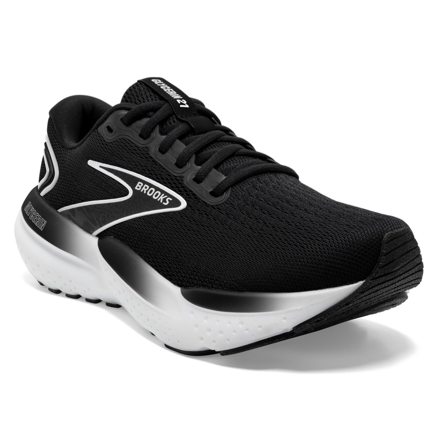 Brooks Glycerin 21 - Womens Running Shoes - Black/White | Sportitude