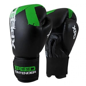Xpeed Contender Boxing Glove - 12oz - Black/Green