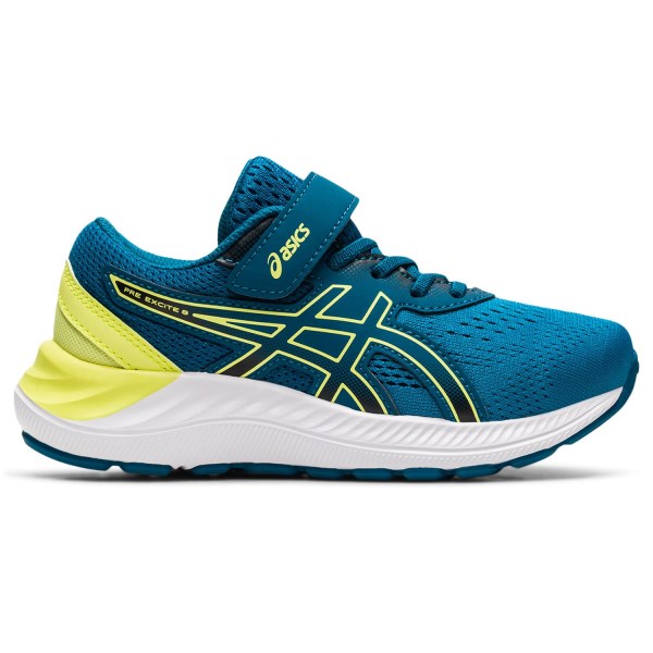 Asics Pre Excite 8 PS - Kids Running Shoes - Deep Sea Teal/Glow Yellow