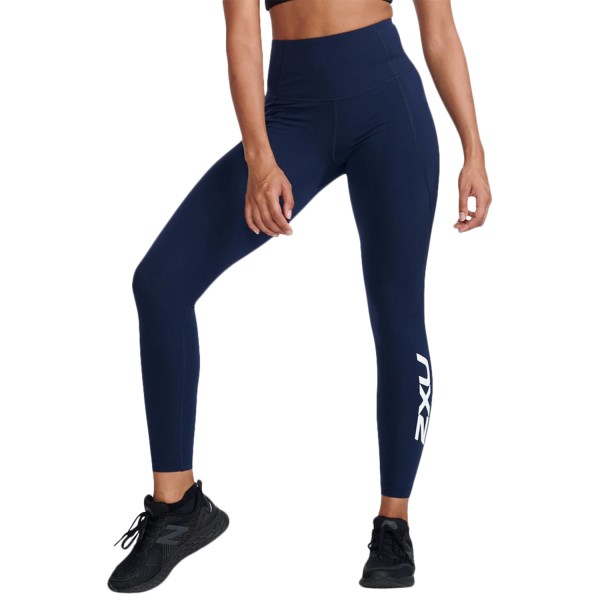 2XU Fitness New Heights Womens Compression Tights - Midnight/White