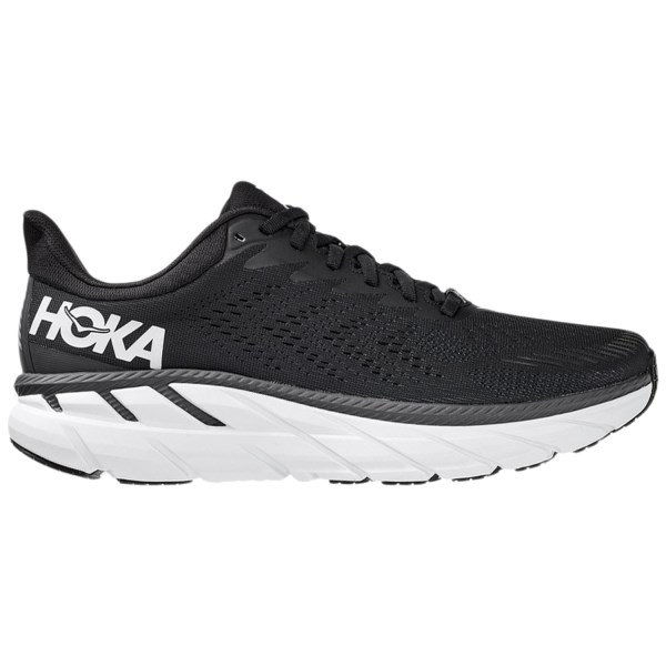 Hoka Clifton 7 - Mens Running Shoes - Black/White