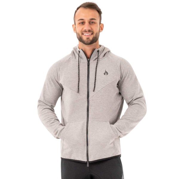 Ryderwear Athletic Zip Up Mens Hoodie Jacket - Grey