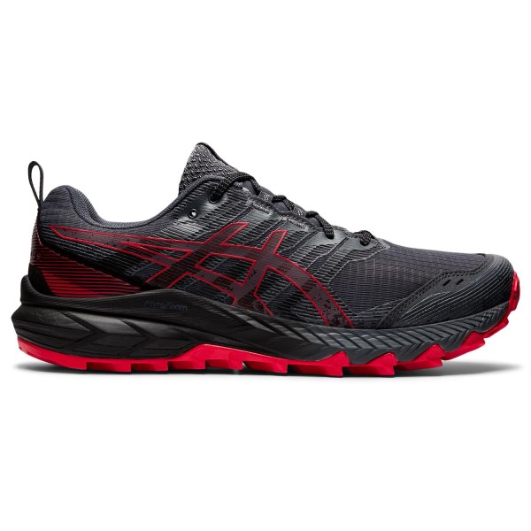 Asics Gel Trabuco 9 - Mens Trail Running Shoes - Carrier Grey/Electric Red