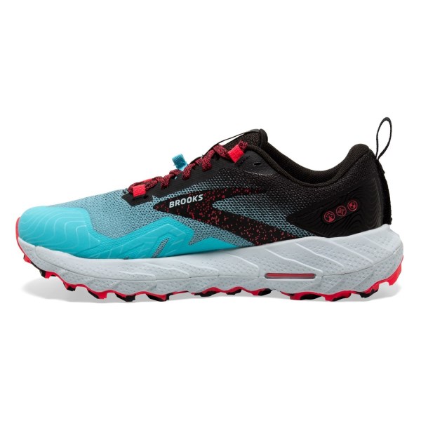 Brooks Cascadia 17 - Womens Trail Running Shoes - Bluefish/Black/Diva Pink