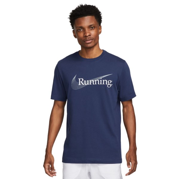Nike Dri-Fit Mens Running T-Shirt - Midnight Navy