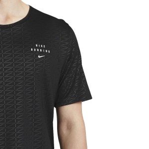 Nike Miler Run Division Mens Running T-Shirt - Black/Reflective Silver