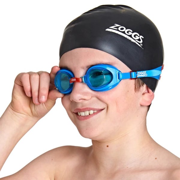 Zoggs Ripper Junior Kids Swimming Goggles - Blue/Red/Tint Blue