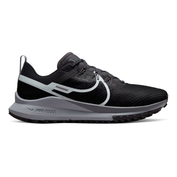 Nike React Pegasus Trail 4 - Mens Trail Running Shoes - Black/Aura/Dark Grey/Wolf Grey