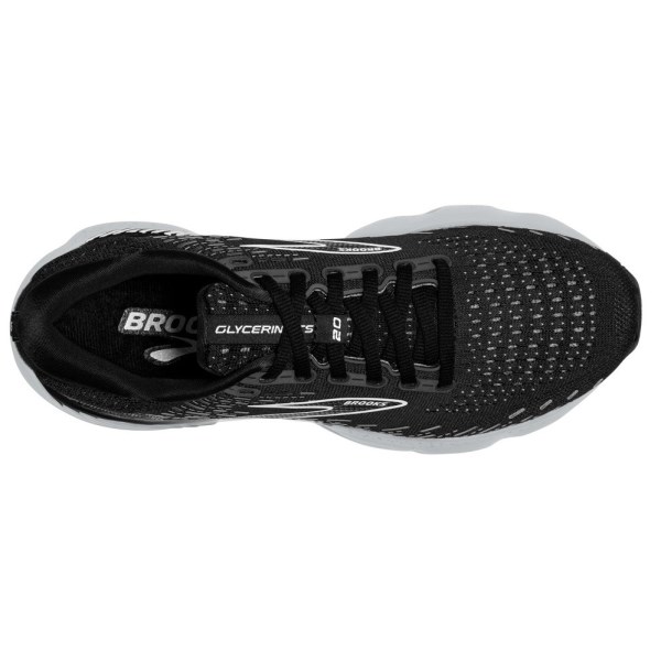 Brooks Glycerin GTS 20 - Mens Running Shoes - Black/White