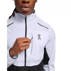 On Running Mens Weather Jacket - White/Black