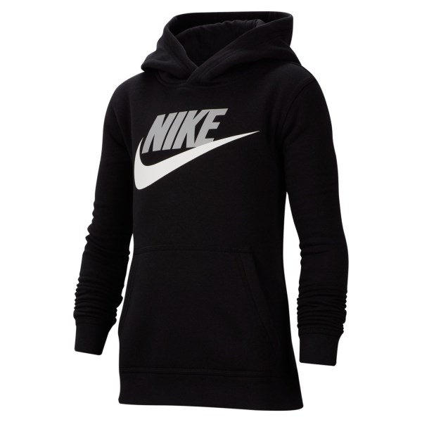 Nike Sportswear Club Fleece Pullover Kids Hoodie - Black/Light Smoke Grey