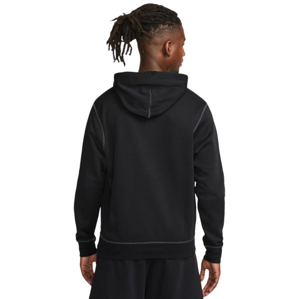 Nike Sportswear Just Do It Pullover Brushed Back Mens Hoodie - Black/Iron Grey