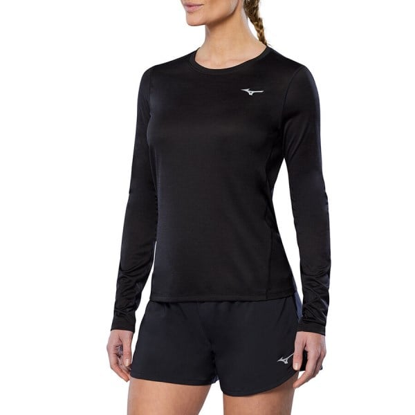 Mizuno Impulse Core Womens Long Sleeve Running T-Shirt - Black