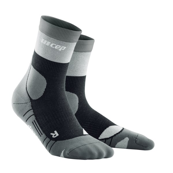 CEP Hiking Light Merino Mid Cut Compression Socks - Stone/Grey