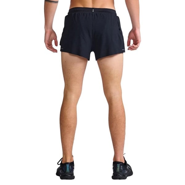 2XU Light Speed 3 Inch Mens Running Shorts - Black/Black Reflective