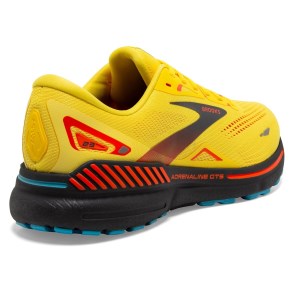 Brooks Adrenaline GTS 23 - Mens Running Shoes - Yellow/Forged Iron/Orange