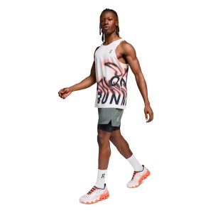 On Running Pace Mens Tank Top - Undyed-White