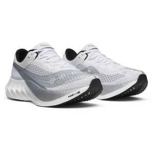 Saucony Endorphin Pro 4 - Mens Road Racing Shoes - White/Silver