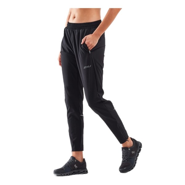 2XU XVENT Woven Jogger Womens Sweatpants - Black/Silver Reflective