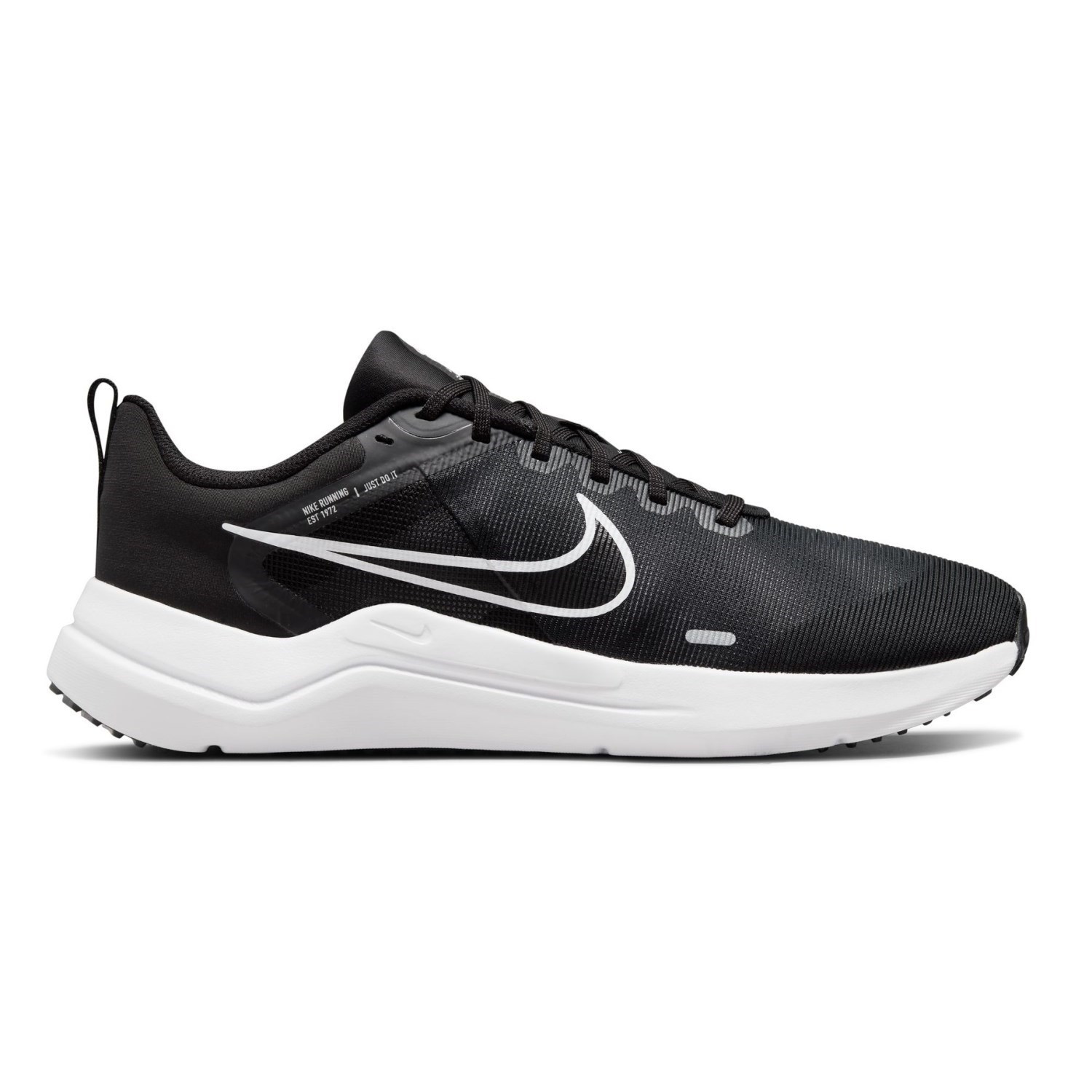 Nike Downshifter 12 - Mens Running Shoes - Black/White/Dark Smoke Grey ...