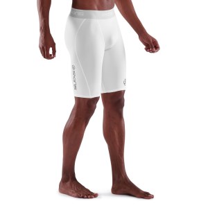 Skins Series-1 Mens Compression Half Tights - White