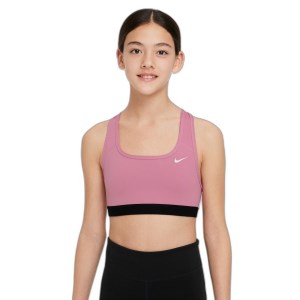 Nike Swoosh Kids Girls Sports Bra - Elemental Pink/White