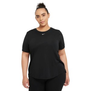 Nike Dri-Fit One Womens Training T-Shirt - Plus Size - Black/White