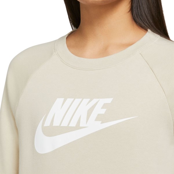 Nike Sportswear Essential Fleece Crew Womens Sweatshirt - Rattan White